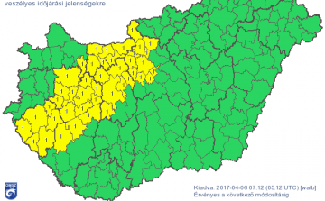 Az erős szél miatt több helyen riasztás van érvényben